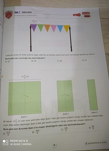 6 sınıf matematik testi 