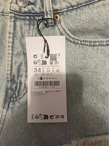 xs Beden Stradıvarıus jean mini şort