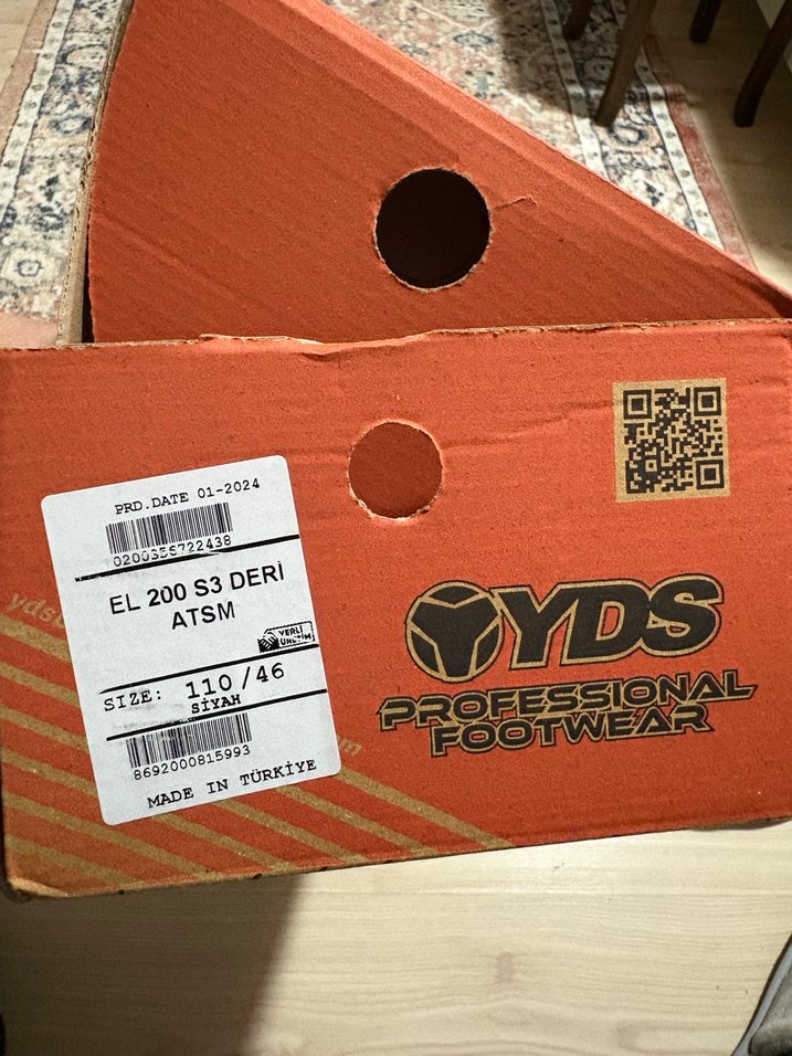 YDS DERİ S3 iş ayakkabısı 46 numara - Görsel 4