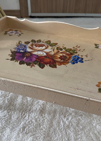 Etnik Desenli krem Şımarık tepsi kahvaltı - Görsel 2