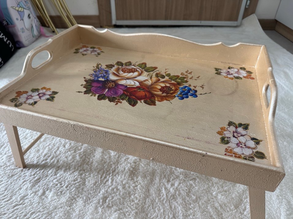 Etnik Desenli krem Şımarık tepsi kahvaltı - Görsel 2