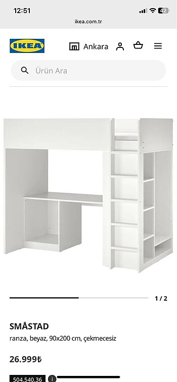 Ikea Ikea dolaplı ranza