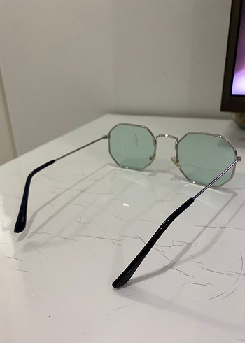 Diğer Şeffaf Gri yeşil Minimalist Kadın Gözlüğü