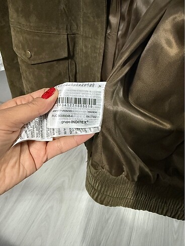 xs Beden haki Renk Zara biker süet