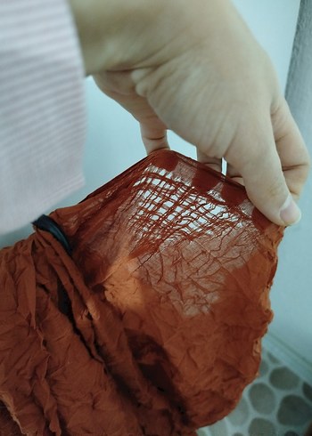 FreshScarf 2 li şal taba ve yağ yeşili - Görsel 4