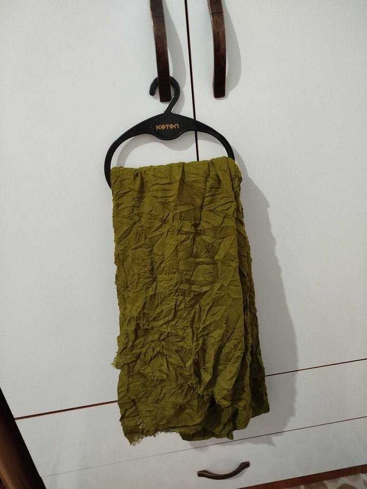 FreshScarf 2 li şal taba ve yağ yeşili - Görsel 2