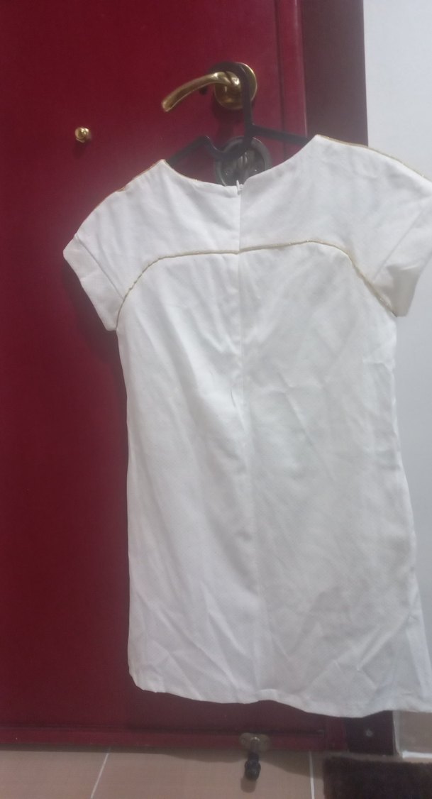 krem kısa elbise - Görsel 2