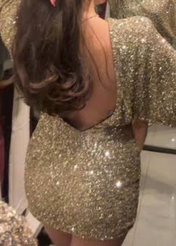 Gold Full Payet Elbise - Görsel 4