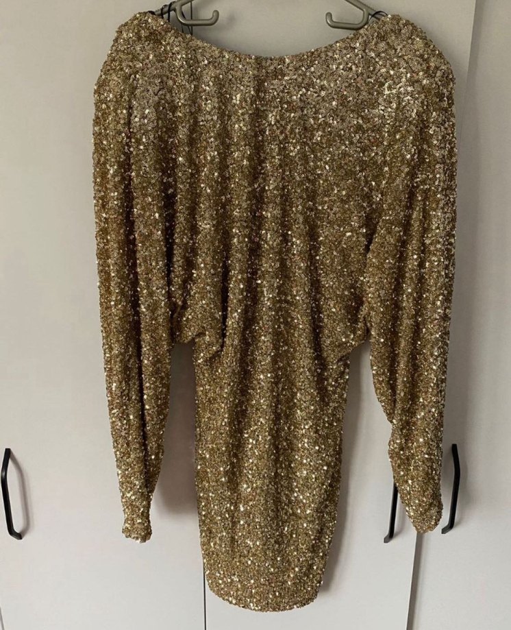 Gold Full Payet Elbise - Görsel 3