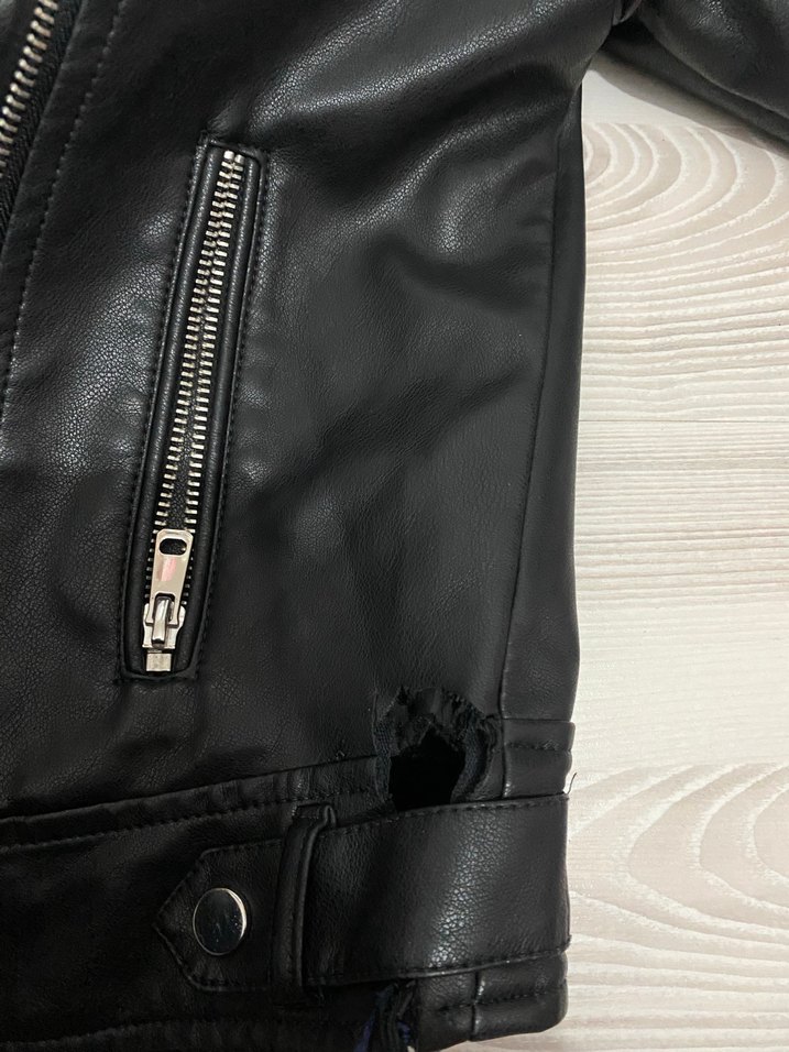 Siyah Deri Rock Punk Kadın Ceket - Görsel 5