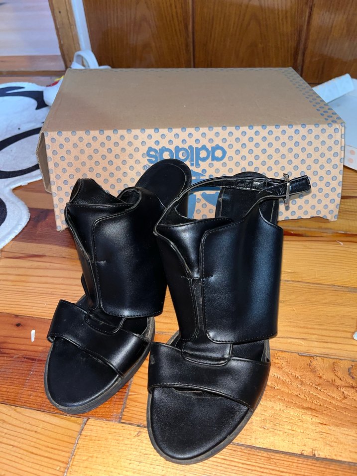 Siyah Kadın Platform Topuklu Ayakkabı - Görsel 3