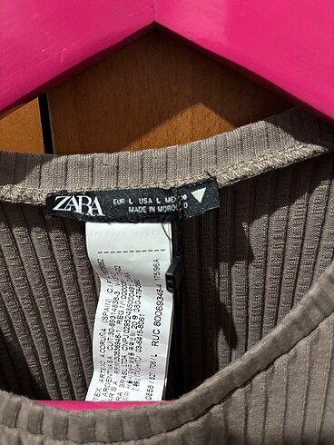 l Beden kahverengi Renk Zara fitilli bluz