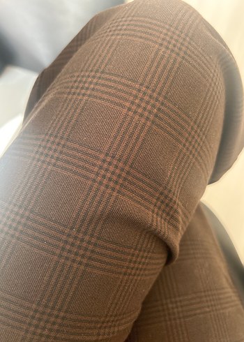 Kahverengi Kemerli Kadın Kumaş Pantolon - Görsel 3