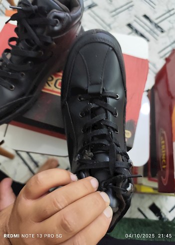 Siyah Deri Erkek Günlük Sokak Stili Botları - Görsel 5