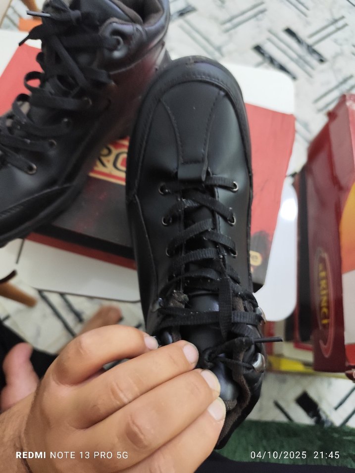 Siyah Deri Erkek Günlük Sokak Stili Botları - Görsel 5