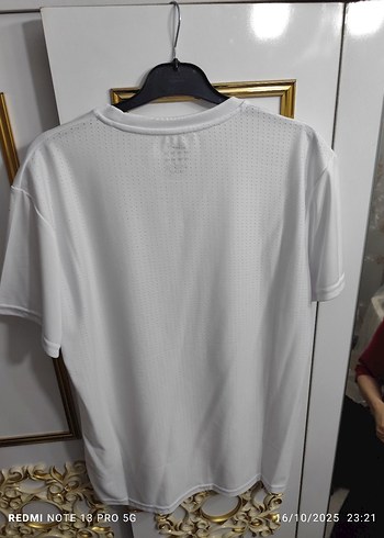 Erkek Beyaz Kısa Kollu Spor Tişört - Görsel 4