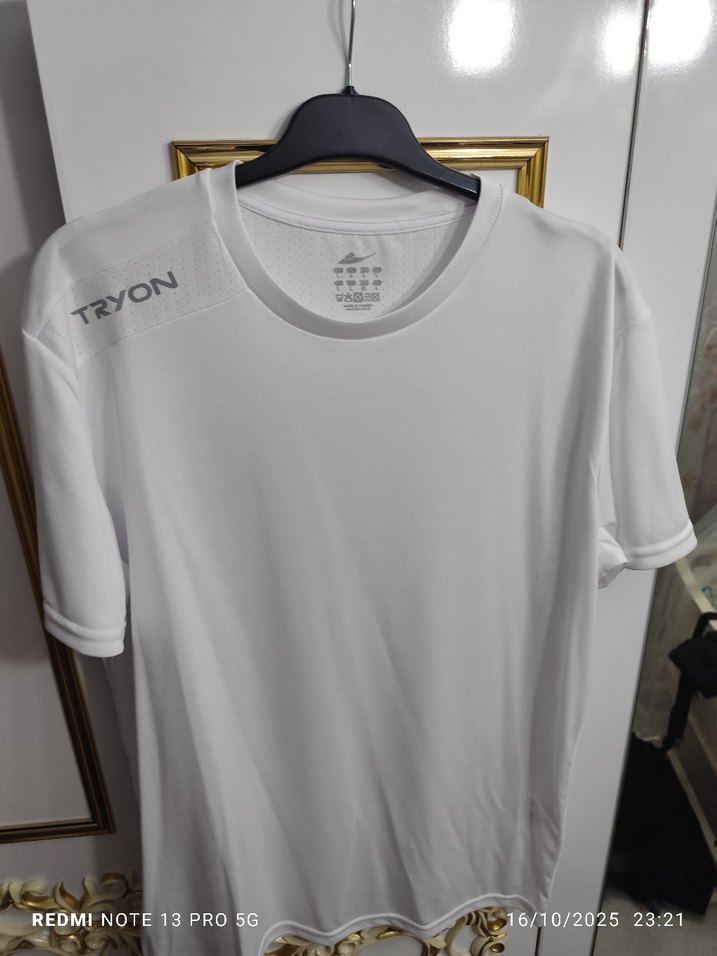 Erkek Beyaz Kısa Kollu Spor Tişört - Görsel 3