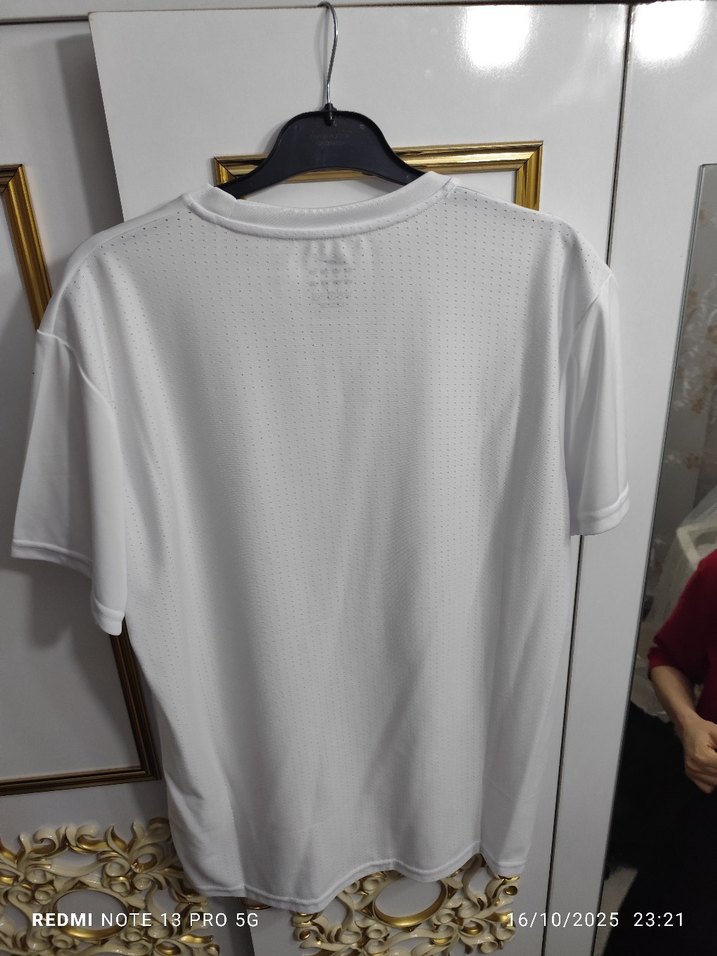 Erkek Beyaz Kısa Kollu Spor Tişört - Görsel 4