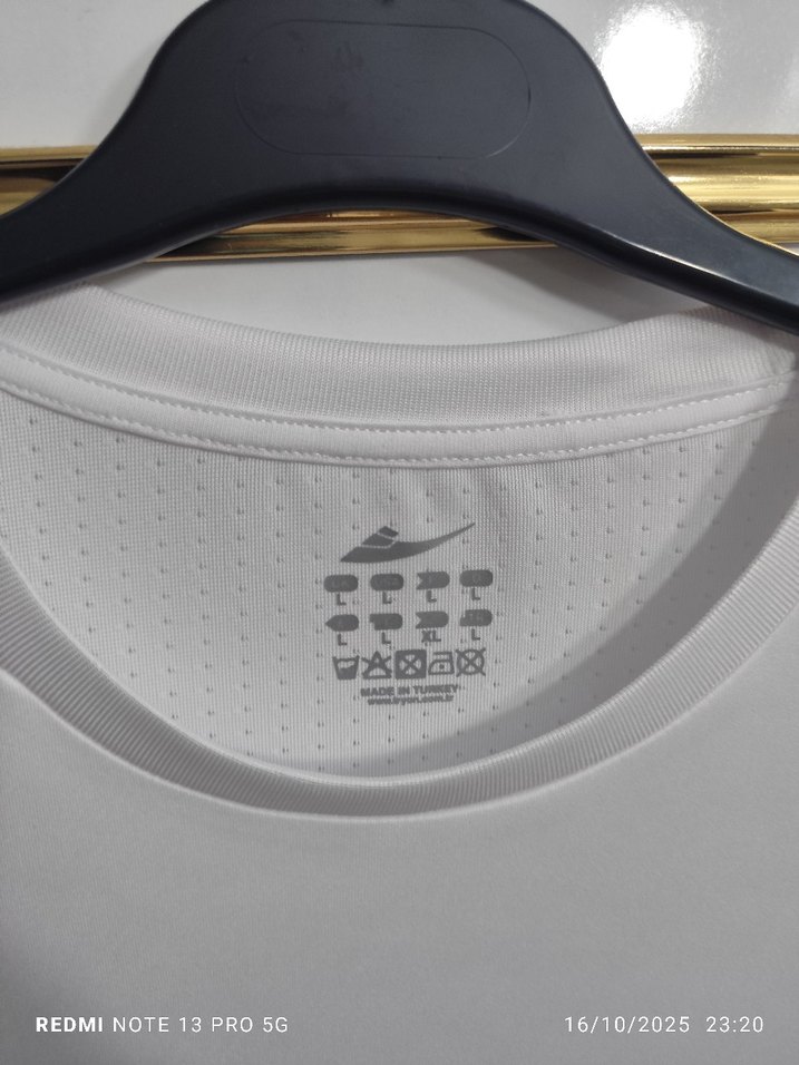 Erkek Beyaz Kısa Kollu Spor Tişört - Görsel 2