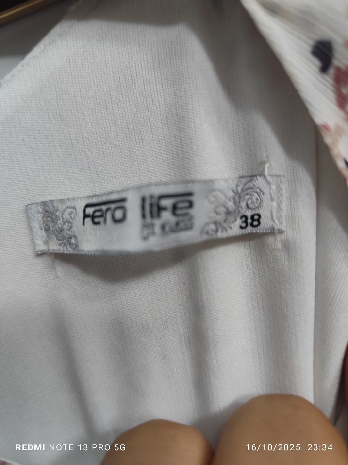 Bej Çiçekli Bohem Uzun Elbise - Görsel 5