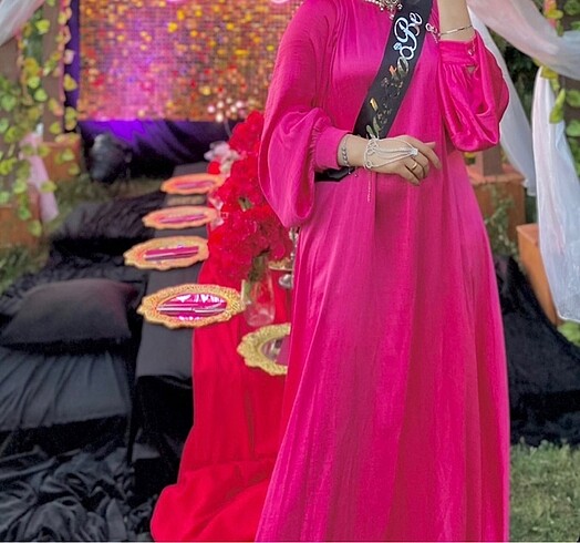 Bride pembe elbise