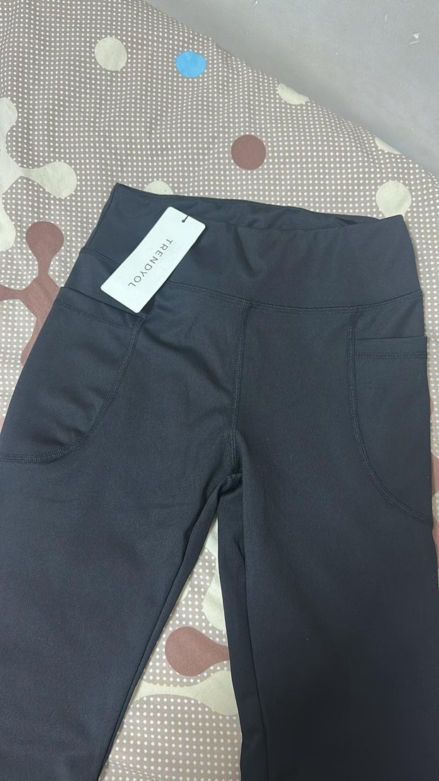 Cepli Siyah İspanyol Paça Kadın Pantolon - Görsel 3