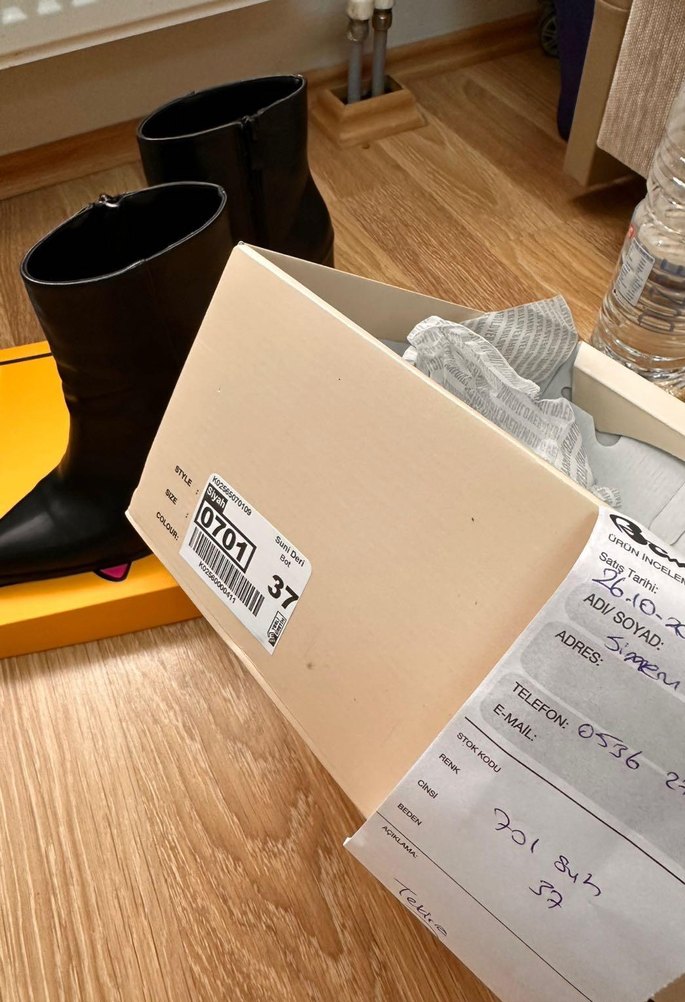 Siyah Deri Stiletto Topuklu Kadın Bot - Görsel 2