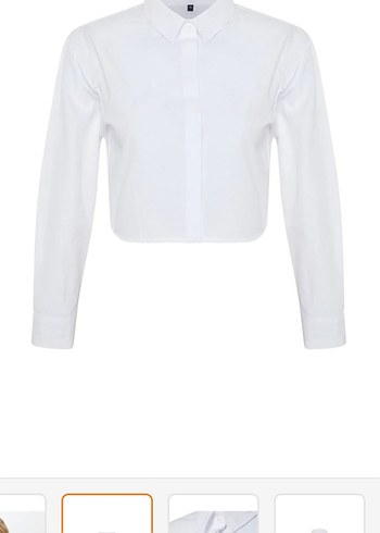 Kadın Beyaz Uzun Kollu Pilili Basic Gömlek - Görsel 2