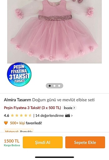 12-18 Ay Beden 1 yaş doğum günü elbisesi