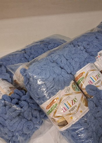 Çocuklar için Mavi Yün Battaniye - Görsel 2