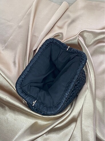 Vintage Love Siyah deri clutch