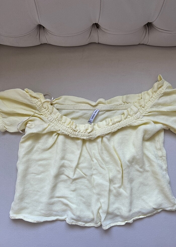 Sarı kolsuz bluz - Görsel 2