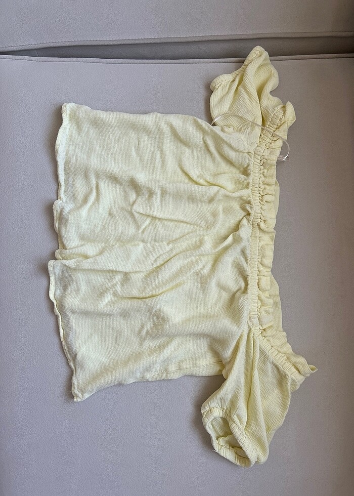 Sarı kolsuz bluz - Görsel 5