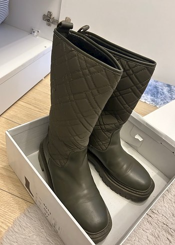 Yargıcı haki yeşili çizme - Görsel 3