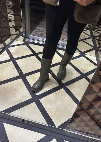 Yargıcı haki yeşili çizme - Görsel 2