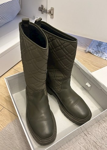 Yargıcı haki yeşili çizme - Görsel 4