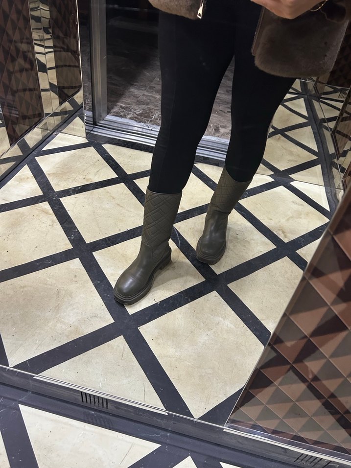 Yargıcı haki yeşili çizme - Görsel 2