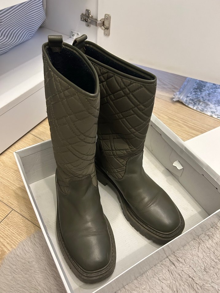 Yargıcı haki yeşili çizme - Görsel 4