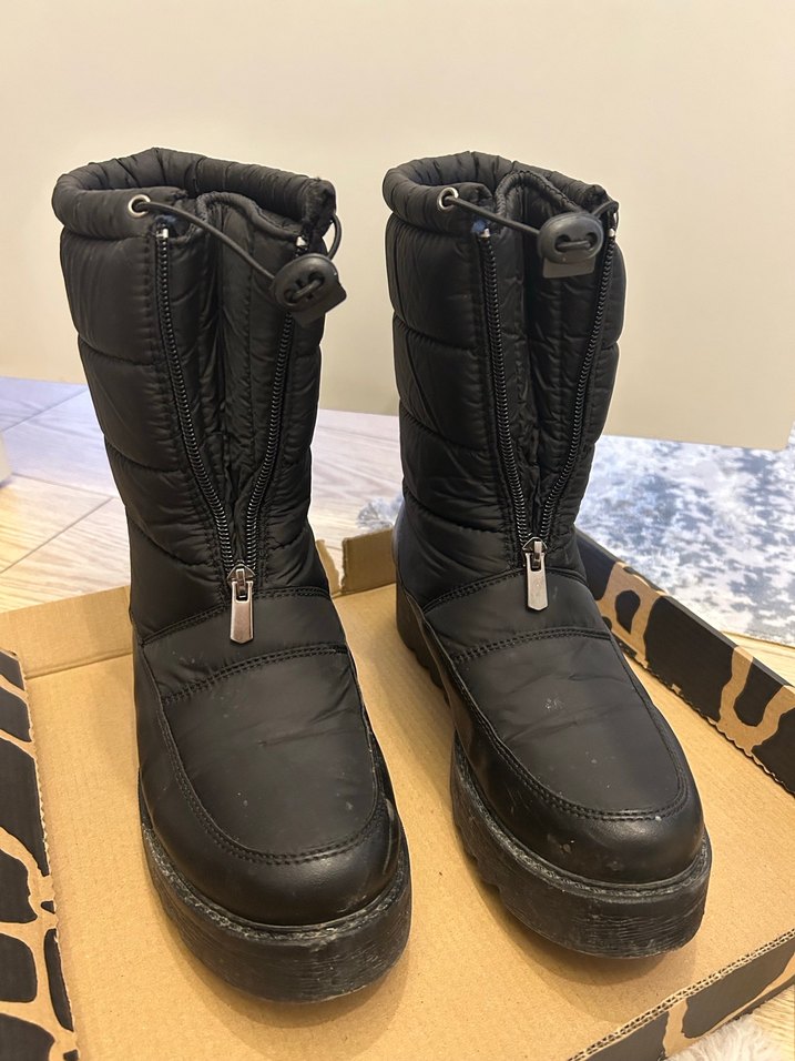 Siyah Kadın Dolgu Topuklu Lastikli Bot - Görsel 3