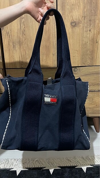 Tommy Hilfiger Tommy mavi büyük çanta