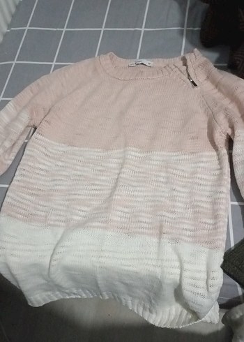 xl Beden siyah Renk Zebra Desenli Siyah Örgü Kadın Kazak