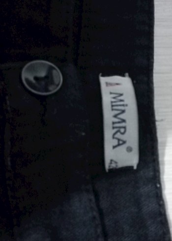 Kadın Siyah Midi Denim Pantolon - Görsel 2