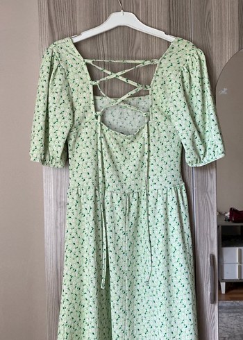 Trendyol & Milla Yeşil Bağcıklı Vintage Elbise