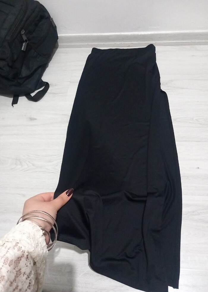 Bershks siyah strec yırtmaçlı etek - Görsel 2