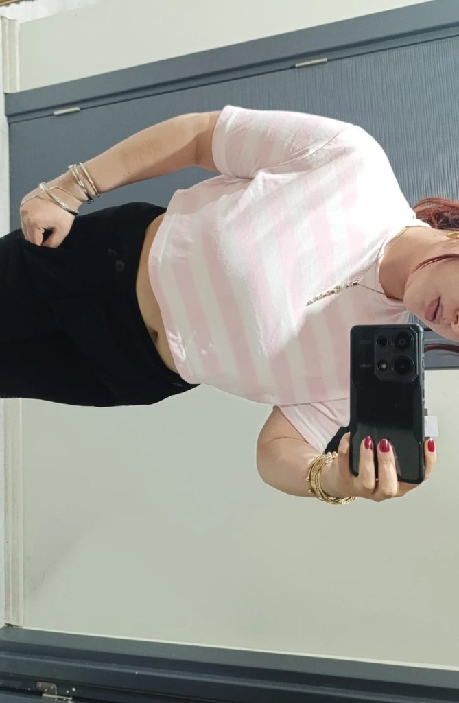 crop tşort zara l beden ama xs s uymlu - Görsel 4