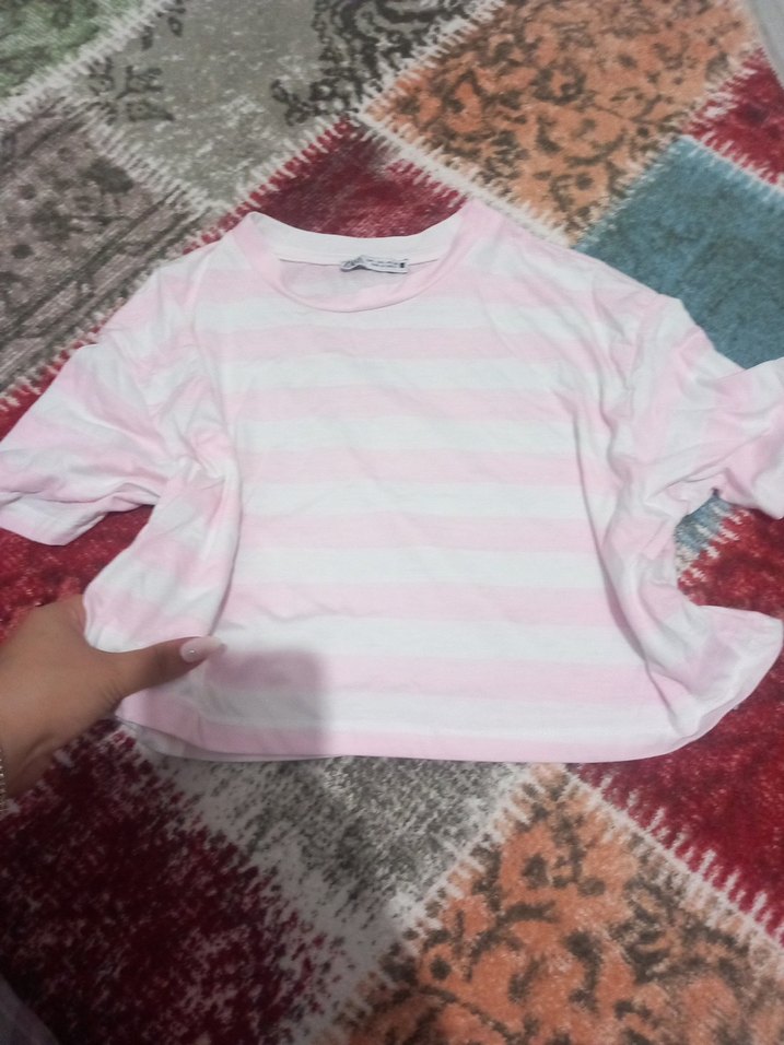 crop tşort zara l beden ama xs s uymlu - Görsel 2