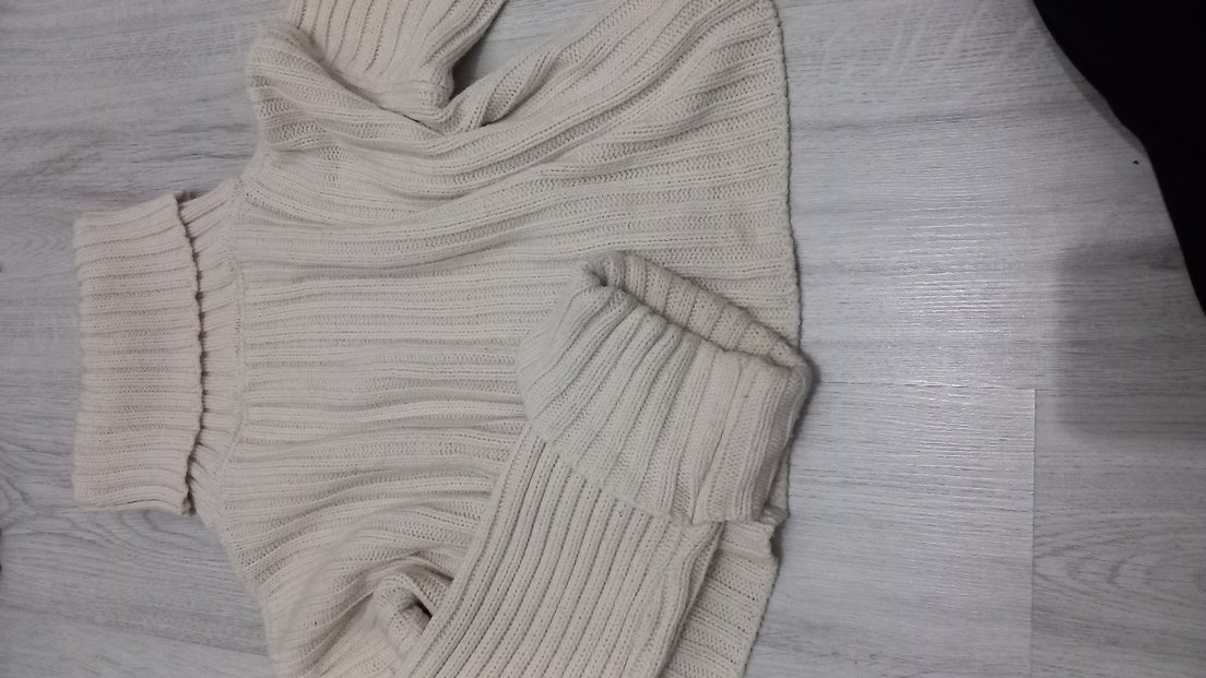 Gri Boğazlı triko kazak - Görsel 2