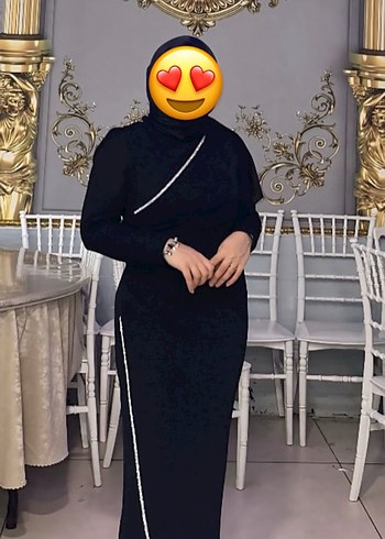 Uzun Siyah Gotik Kadın Abiye Elbise