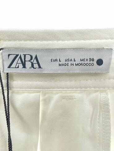 l Beden beyaz Renk Zara Midi Etek %70 İndirimli.