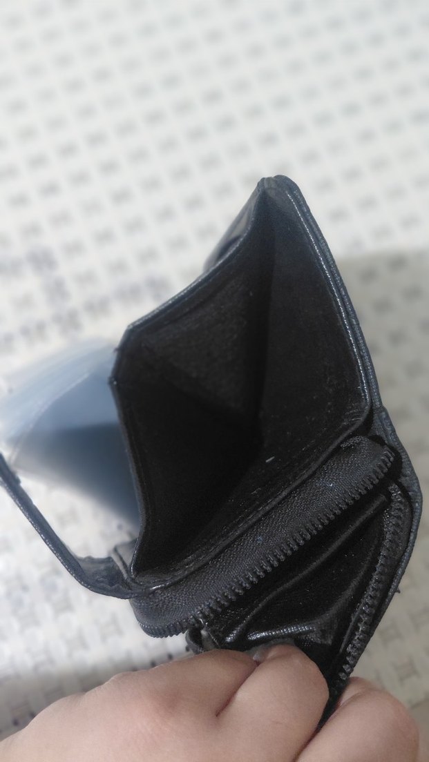 Siyah Baskılı Deri Kadın Cüzdanı - Görsel 5